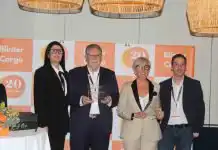 Cristina Castellanos, Joan Balastegui, Carme Carrique e Isaac Florencia durante el 20 aniversario de Blinter Cargo.